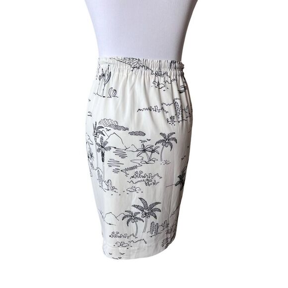 Current Air Beachy White Tie Front Skirt Coverup Island‎ Tropical Hawaiian SMALL - Picture 2 of 9